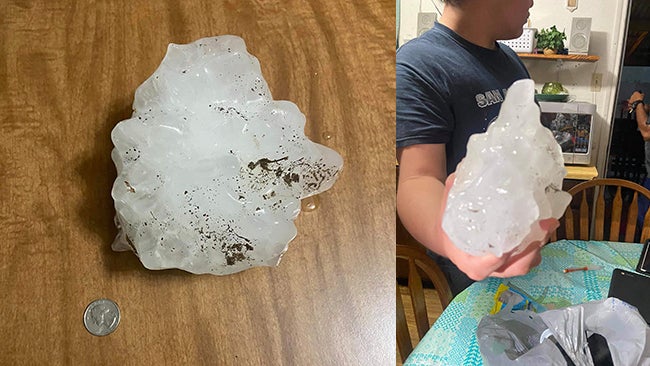 record-breaking hailstone from Hondo